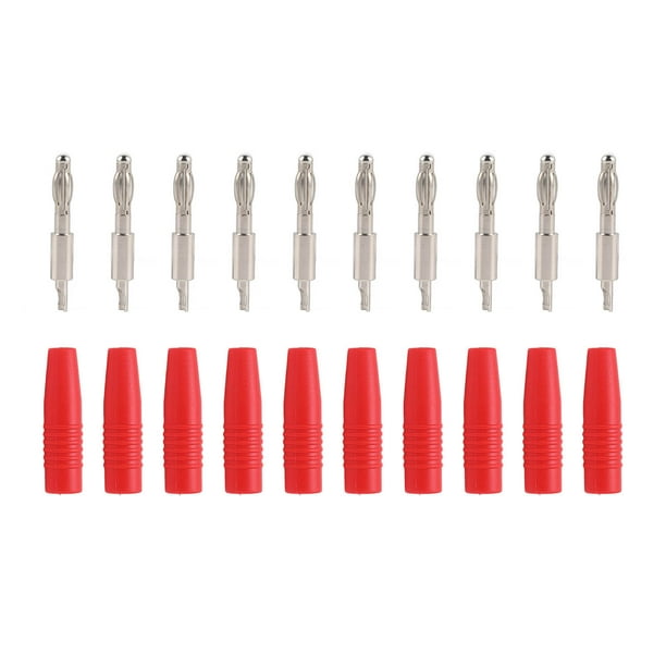 Solder Banana Plugs,10Pack 4mm Banana Solder Banana Plug Male Adapter