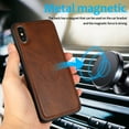 thumbnail image 5 of iPhone Xs Max Case with Card Slots, Allytech Detachable Case Support Magnetic Car Mount Case with Lanyard Wallet Vegan Leather Shockproof Stand Case for iPhone XS Max 2018(6.5"), Brown, 5 of 8