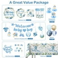 thumbnail image 3 of Set de decoración para baby shower, color azul cocomigo, para niño, 213 unidades, 3 of 7