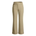 thumbnail image 7 of VBVC Women's High Waisted Straight Leg Dress Pants , Casual Button Tab Work Trousers For Women , Ladies' Business Office Slacks with Pockets, Beige , S-2XL, 7 of 7