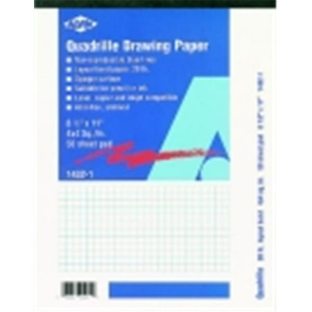 Alvin Quadrille Medium-Weight Drawing Paper, White, Pack Of 100