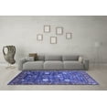 thumbnail image 3 of Ahgly Company Machine Washable Indoor Rectangle Oriental Blue Traditional Area Rugs, 7' x 10', 3 of 4