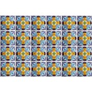 4.2x4.2 Primavera Talavera Mexican Tile, Set of 9 pcs