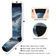 thumbnail image 3 of FORMRS Womens Knee High Socks Casual Long Thick Travel Daily Wear, 1 Pair, Night Floating Whale, 3 of 6