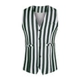 thumbnail image 5 of Chaleco de Negocios INSPIRE CHIC para Hombre, Corte Slim Fit, Cuello en V, Sin Mangas, Estampado a Rayas, Color Negro, 5 of 5