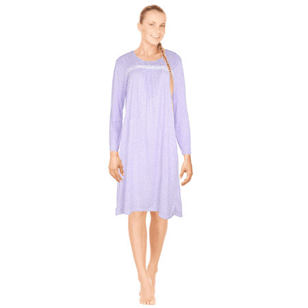

JEFFRICO Womens Long Sleeve Nightgowns Sleepwear Soft Pajama Dress Nightshirts