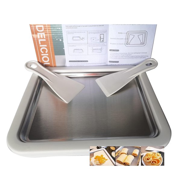 máquina para hacer helados para niños Máquina para hacer helados enrollados Duomid, con 2 palas, máquina de yogur helado, bandeja/rollo para helado instantáneo, máquina para sorbetes, máquina para hac