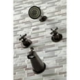 thumbnail image 4 of Kingston Brass KBX8145ZX Millennium Two-Handle Tub and Shower Faucet, Oil Rubbed Bronze, 4 of 5