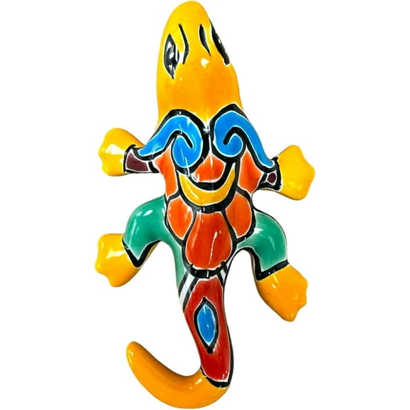 Sculpture Hand Painted Home Handmade Mexican Pottery Indoor Outdoor Southwestern 5.5” (Multicolor 5)