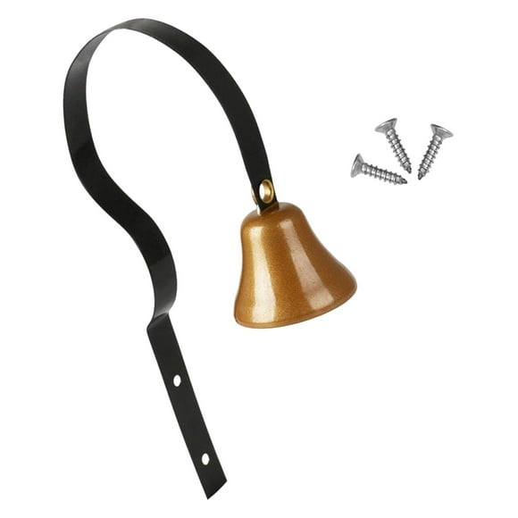 Timbre de acero para perros, puerta/montado en la pared con tornillos, orinal de entrenamiento con campana de puerta , Negro Zulema Campana de apertura de puerta
