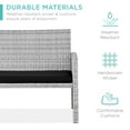 thumbnail image 4 of Best Choice Products 4-Piece Outdoor Wicker Patio Conversation Furniture Set w/ Table, Cushions - Gray/Black, 4 of 8