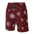 thumbnail image 4 of Fuzoiu Romantic white snowflakes Print Men's Beach Shorts,Men's Swim Trunks,Quick Dry Board Shorts with Pockets,Men's Bathing Suits for Surfing, Running, and Casual Wear-XX-Large, 4 of 6