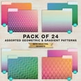 thumbnail image 3 of Global Printed Products Deluxe Designer Printed File Folders, 1/3 Cut Tab, Assorted Positions, Letter Size, 24/pk (Geometric Foil), 3 of 3