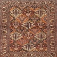 thumbnail image 1 of Ahgly Company Machine Washable Indoor Square Traditional Saffron Red Area Rugs, 5' Square, 1 of 7