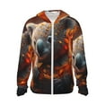 thumbnail image 1 of Balery Cute Maple Leaf Koala Sudadera ligera de manga larga con capucha y protección solar UPF 50+ para hombre y mujer, ideal para pesca y running-XX-Large, 1 of 7