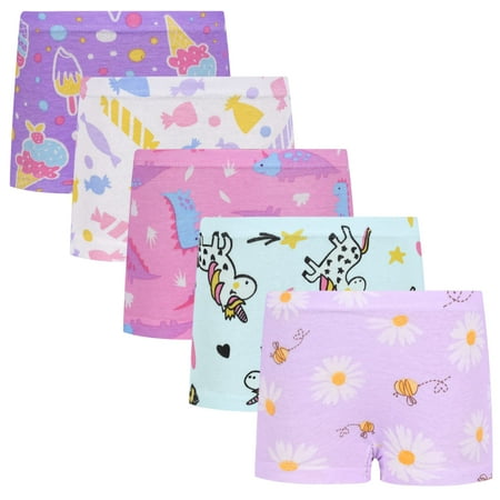 

Czofnjesi Girls Boyshort Hipster Panties Cotton Panty Underwear (5 Pack) (Pink-5 Pack 4 Years)