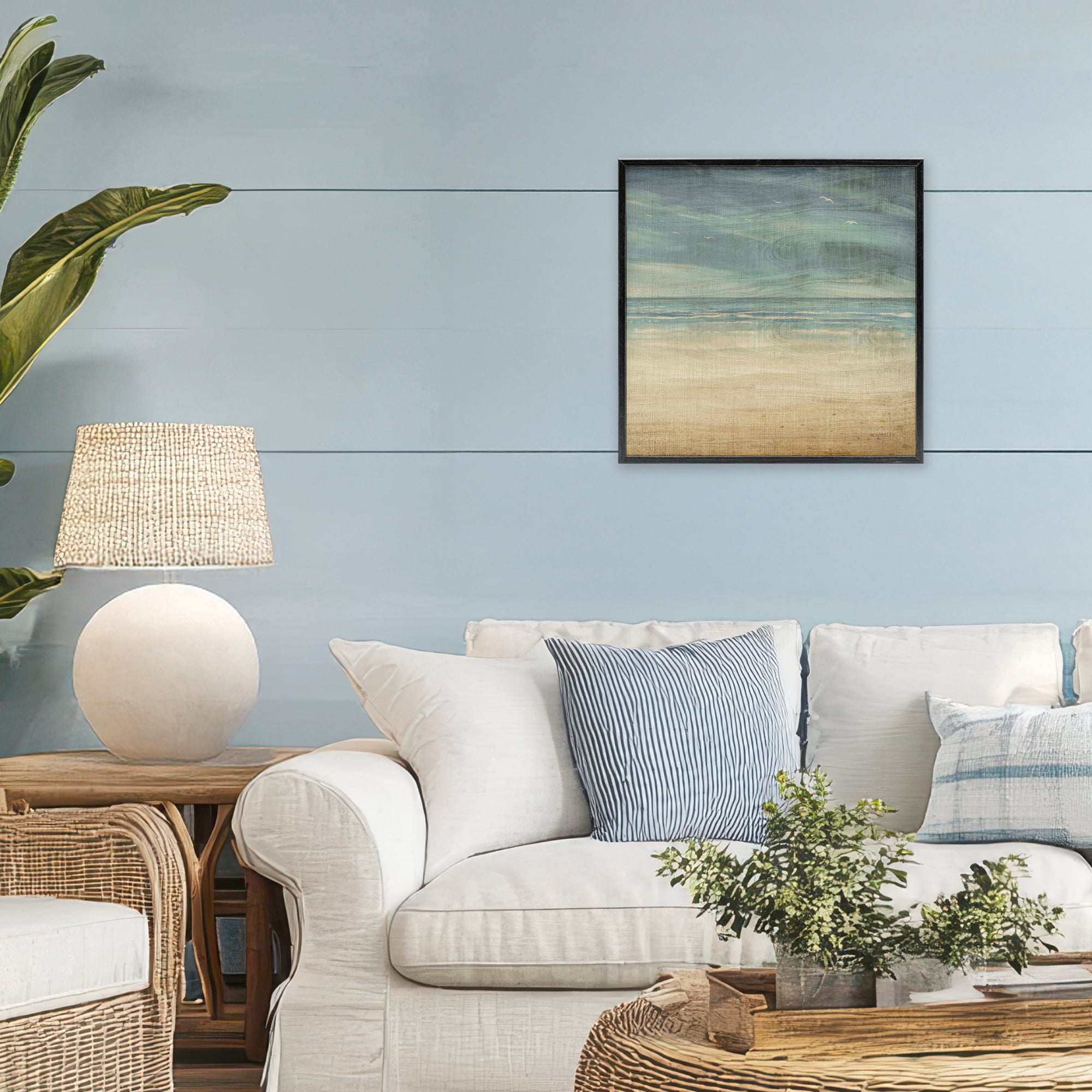 Stupell Industries Moody Coastal Days Black Framed Giclee Art, design by Dan Meneely
