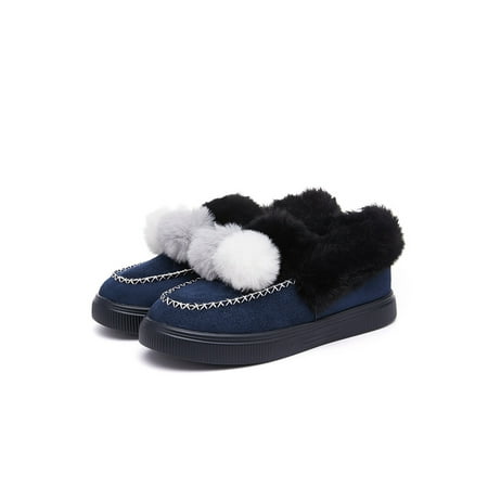 

Colisha Womens Moccasin Slippers Suede Faux Fur Lined Winter Slip On Shoes