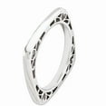 thumbnail image 3 of SS Stackable Expressions Polished Rhodium-plated Square Ring in Sterling Silver - Size 5, 3 of 3