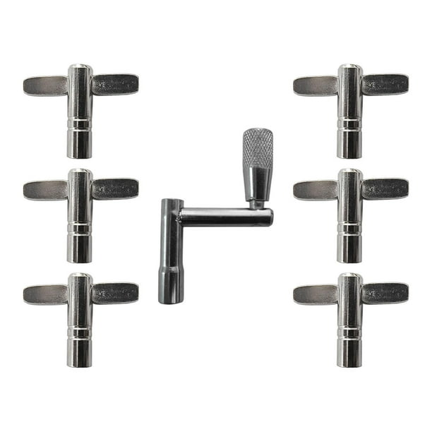 Llave de afinación de batería, herramienta manual, afinador de batería multifuncional para instrumentos musicales 7 piezas