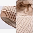thumbnail image 5 of Wovix Kids Winter Color Block Hat Gloves Scarf Set For Girls Boys Beanie Hats Gloves Knit Set with Thick Warm Fleece Lined For Ages 6-10 Children Warm Soft For Daily Three Pieces, 5 of 5