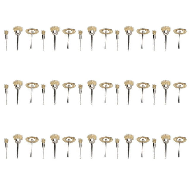 45Pcs Brass Wire Brushes Good Polishing Effect Small Size Polishing Kit for Cleaning Grinding