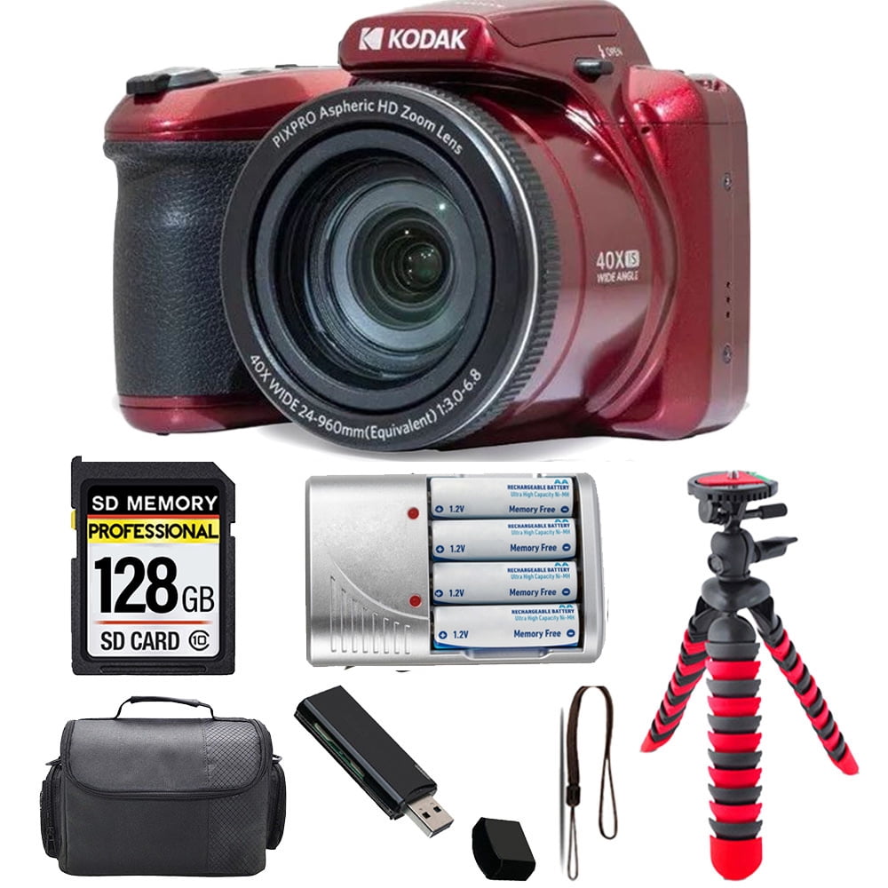 Kodak PIXPRO AZ405 Digital Camera (Black) + Extra Battery +Tripod