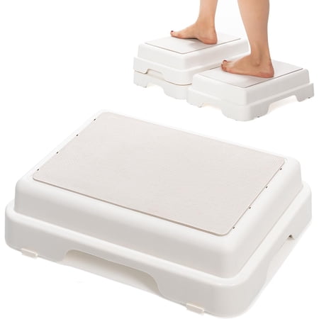 Shower Bath Step Stackable Bathtub Non Slip Safety Step Stool, Indoor/Outdoor Handicap Wideing Hands Free Platform Medical Portable Stack-Able, for High Beds, Kitchens,Bathroom.