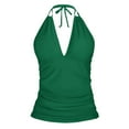 thumbnail image 3 of KONDYS Women Tankini Tops No Bottom V Neck Swim Tops Bathing Suit Tops Beachwear Swimwear Leisure, 3 of 3