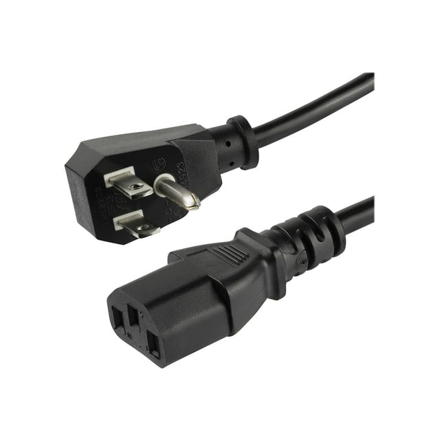 StarTech.com 10ft (3m) Computer Power Cord, Flat NEMA 5-15P to C13 Power Cord, 10A 125V, 18AWG, Black Replacement AC Power Cord, Monitor Power Cable, Flat NEMA 5-15P to IEC 60320 C13 - PC Power Supply Cable - Power cable - power IEC 60320 C13 straight to NEMA 5-15P (P) flat - 125 V - 10 A - 10 ft - black - for P/N: RKCOND17HD