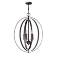 thumbnail image 2 of Woodbridge Lighting Camellia Oval 6-Light Metal Pendant Chandelier in Nickel, 2 of 5