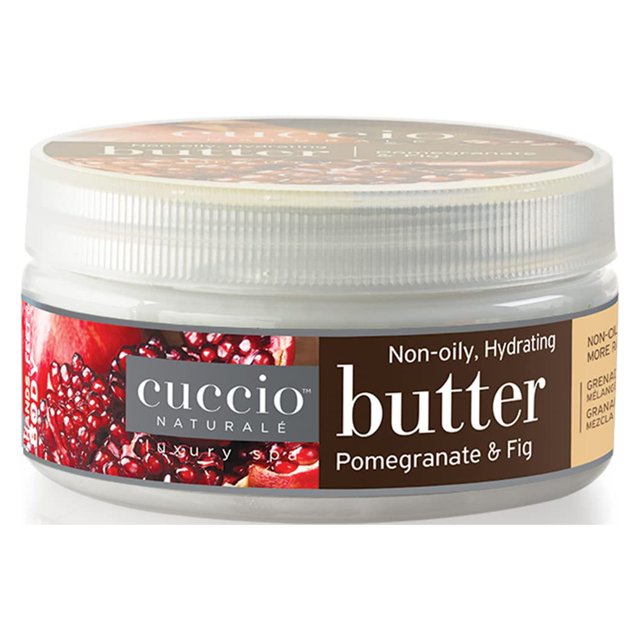 Cuccio Naturale Mélanges de Beurre Crème pour le Corps Ultrahydratante Régénérante Lissante Parfumée Hydratation Profonde pour Réparation de la Peau Sèche à Base d'Ingrédients Naturels Grenade et Figue 8 Oz