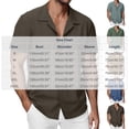 thumbnail image 4 of BiZtdJrK Mens Muscle Dress Shirts Short Sleeve Business Casual Button Down Hawaiian Shirt Summer Vacation Travel Tops Brown S, 4 of 9