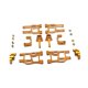 thumbnail image 1 of 1:10 RC Car Parts Repuestos Aleación de aluminio Accesorios profesionales para RC Car Oro, 1 of 9