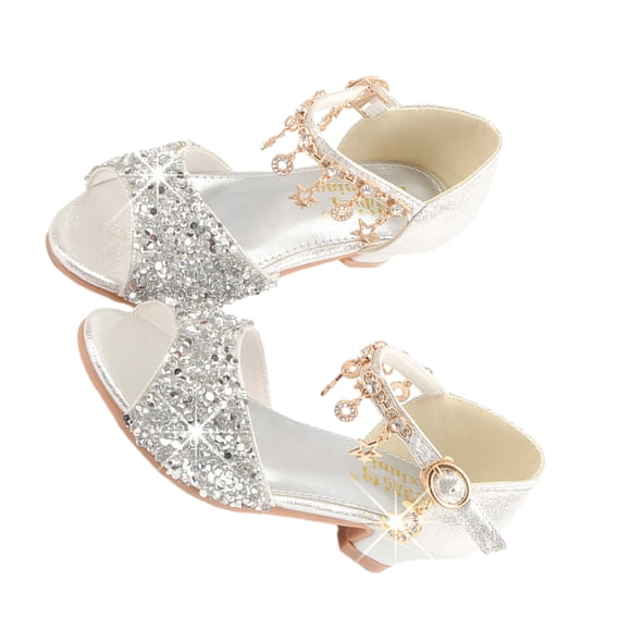 Zapatos de Ballet Minnieouse para Niñas Boda Fiesta Carnaval Navidad Sandalias Plata 27/18cm