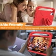 thumbnail image 7 of ShellTech Kids Case for Lenovo Tab M11 11inch TB330FU TB330XU, Shockproof EVA Case Kickstand Handle Cover for Lenovo Tab M11 2024,Red, 7 of 7