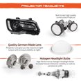 thumbnail image 4 of AKKON - Fit 2015-2023 Chrysler 300 Halogen Type Projector Headlight Black Bezel OE Style Passenger Right Side, 4 of 7