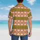 thumbnail image 4 of Balery Aztec Camisas hawaianas de manga corta para hombre, camisas playeras de corte holgado, camisas de vacaciones con botones,Large, 4 of 7