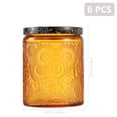 thumbnail image 4 of MasteelfCA 6pcs Embossed Glass Candle Container Kits Empty Round Candle Making Mason Jars, 4 of 7