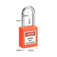 thumbnail image 4 of Uxcell Candado de Bloqueo Tagout con Llave, Candados de Acero Nylon Naranja 1 pieza, 4 of 4