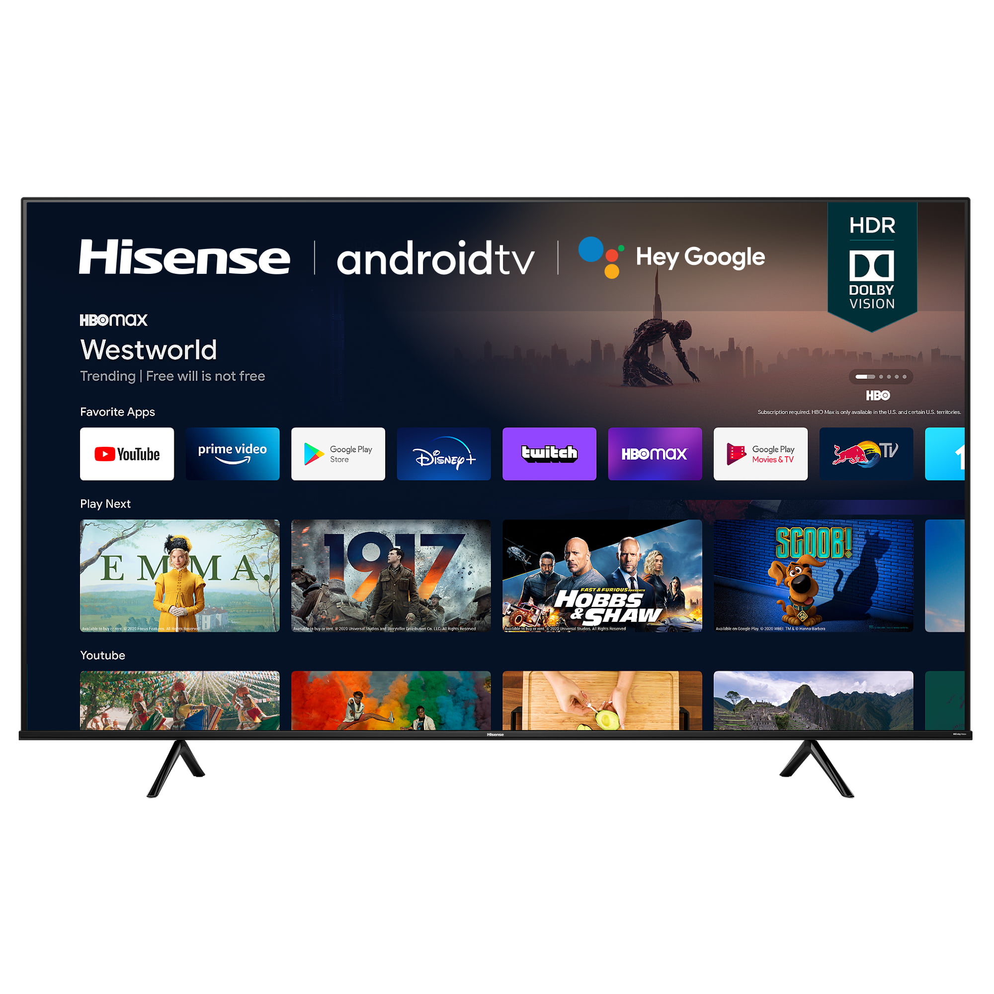 Hisense 75 inch Class A6G Series LED 4K UHD Smart Android TV (75A6G