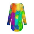 thumbnail image 5 of QATAINLAV Womens Plus Size Long Sleeve Shirts Loose Fit Round Neck Pullover Tops Trendy Graffiti Print Blouse 2025 Fall Clothes Holiday Sales Multicolor XL, 5 of 6