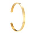 thumbnail image 1 of Pulsera de acero inoxidable para hombre : Minimal Cool Antique Glod/Silver/Rose Glod Open Metal Cuff Bangle Bracelets for Men Boy 6mm, 1 of 6