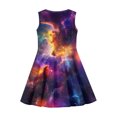 thumbnail image 4 of WhouRiu Girls Fashion Graphic Dress Summer Sleeveless Crew Neck Pleated Dresses Kids Casual Comfortable Cute Sundress,9-10 Years, 4 of 4