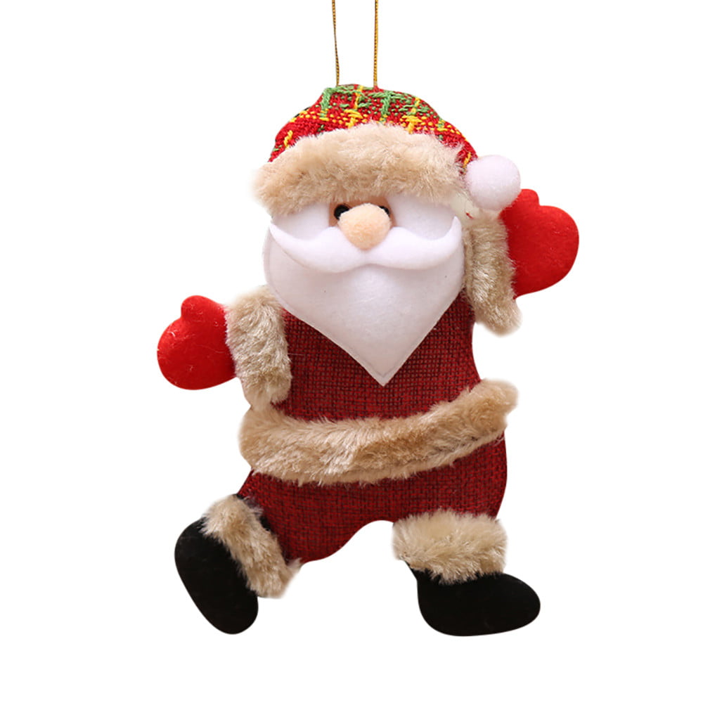 Christmas Ornaments Santa Claus Snowman Reindeer Toy Doll Hang Decorations Gift 