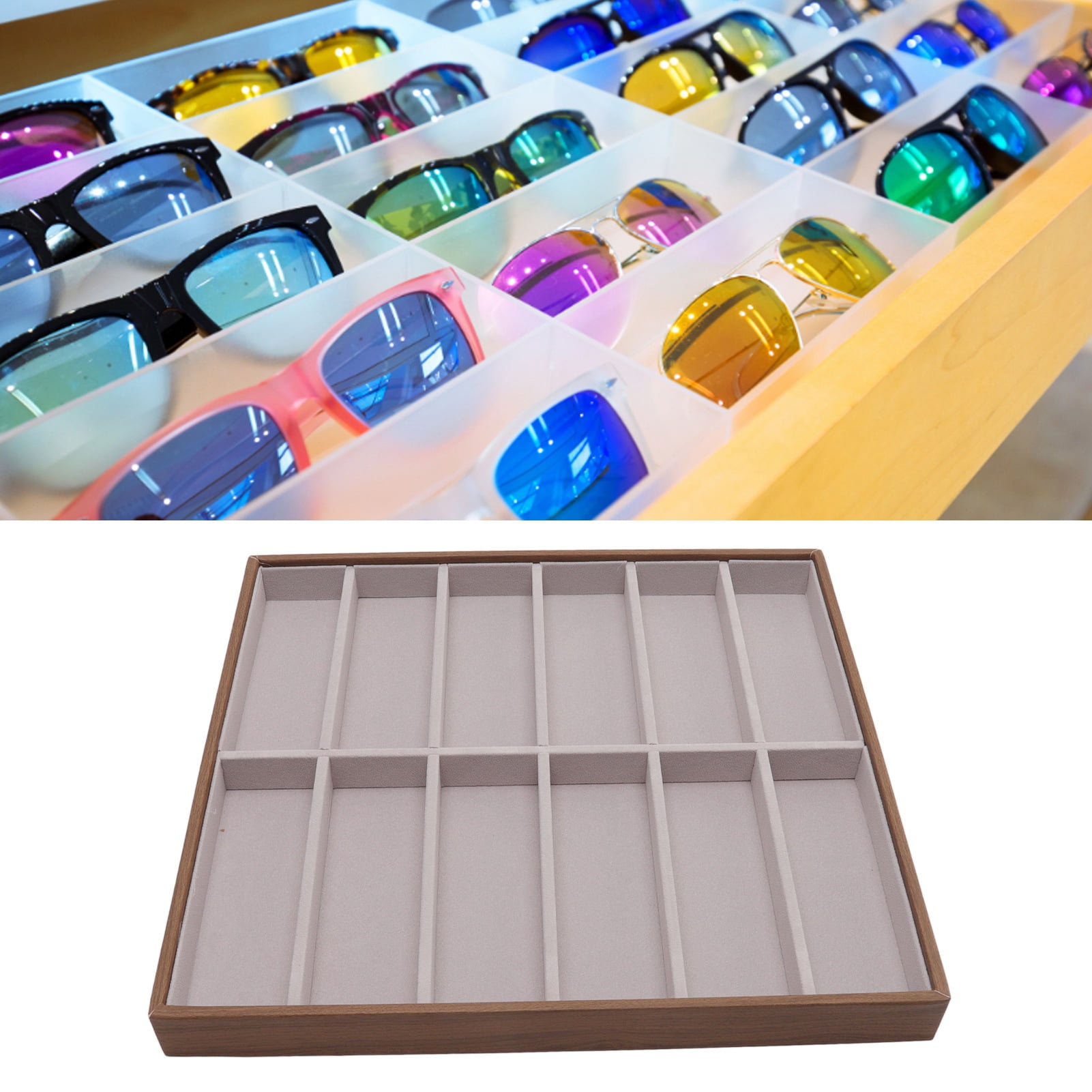 Sunglasses Storage Case, Saving Space Solid Wood Modern And