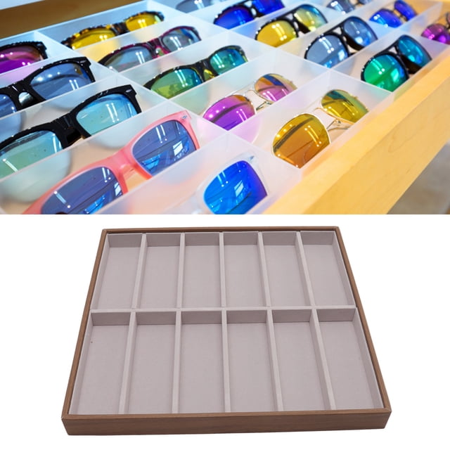 Estuche de Almacenamiento para Gafas de Sol, Organizador de Gafas, Bandeja de Joyería, Caja Organizadora de Gafas de Sol, Estuche de Exposición para Joyería y Gafas