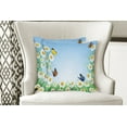 thumbnail image 4 of Ambesonne Colorful Throw Pillow Cover 2 Pack, Daisy with Butterflies, 16", Multicolor, 4 of 6