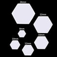 thumbnail image 3 of Gabarits Hexagonaux 100 Pcs Ensemble de Moules en Patchwork Blanc Accessoire Haoyi, 3 of 5