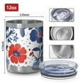 thumbnail image 3 of 12oz Tumblers Pioneer Flower Vacuum Insulated Stainless Steel Travel Tumbler Cups Mug with Lid and Straw for Beer,Coffee,Beverages with Cleaning Brush for Cold & Hot Drinks, 3 of 5
